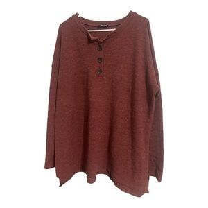 Women’s Heimish USA Long Sleeve Top – Maroon – Size 3X
